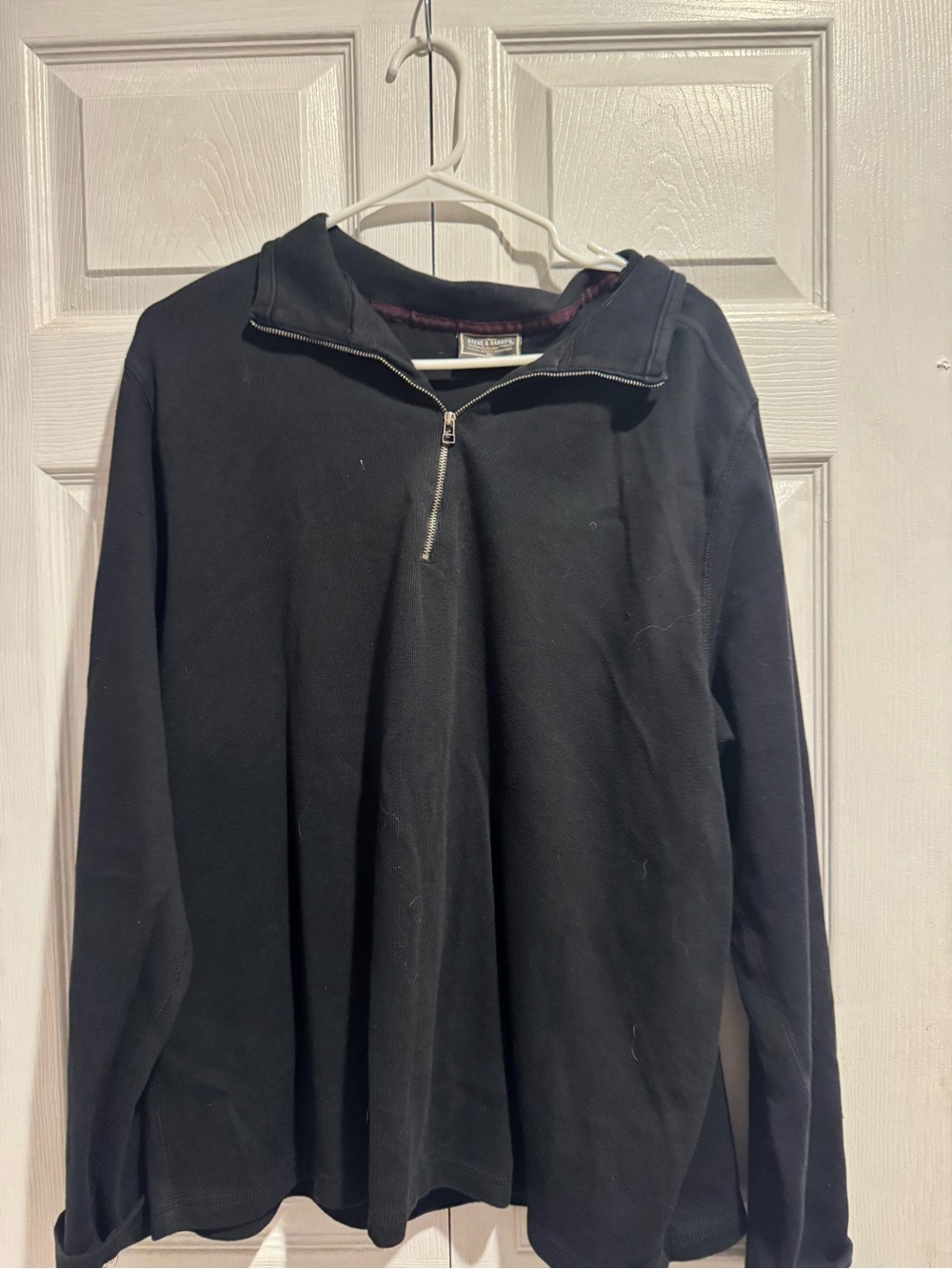 Steve & Barry's Black Half-Zip Pullover Sweater